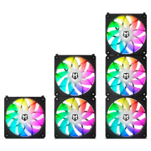foto de VENTILADOR CAJA NOX HUMMER EASYLINK ARGB FANS KIT NEGROS