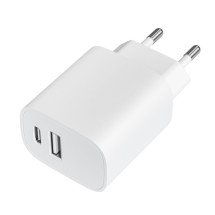 foto de LEOTEC CARGADOR 20W CARGA RAPIDA 1 USB TIPO-C PD 1 USB-A BLANCO