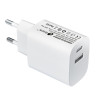 foto de LEOTEC CARGADOR 20W CARGA RAPIDA 1 USB TIPO-C PD 1 USB-A BLANCO