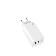 foto de LEOTEC CARGADOR 65W GaN CARGA RAPIDA 2 USB TIPO-C PD 1 USB-A BLANCO