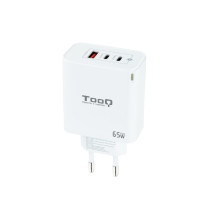 foto de CARGADOR DE PARED TOOQ GAN 2USB-C PD USB-A QC 65W