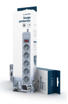 foto de REGLETA GEMBIRD 5 ENCHUFES, PROTECTOR CONTRA SOBRETENSIONES, 3M