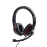 foto de AURICULARES GEMBIRD MHS-03-BKRD NEGRO ROJO MICROFONO ALAMBRICO 3.5MM