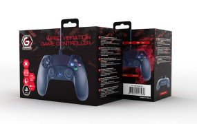 foto de MANDO DE JUEGO GEMBIRD CON VIBRACION CON CABLE PARA PLAYSTATION 4 O PC, NEGRO