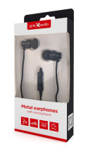 foto de AURICULARES GEMBIRD PARIS METALICO NEGRO MICROFONO ALAMBRICO JACK 3.5MM