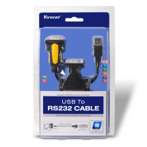 foto de CONVERSOR AISENS USB A SERIE A/M-RS232 DB9/M DB25/M NEGRO 1.8M