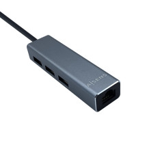 foto de HUB AISENS USB 3.0 A ETHERNET GIGABIT HUB 3XUSB3.0 GRIS 15CM