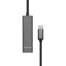 foto de HUB AISENS USB 3.1 USB-C USB-C M-4xTIPO A H GRIS 15CM