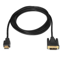 foto de CABLE AISENS DVI A HDMI DVI18 1 M-HDMI A M NEGRO 1.8M