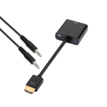 foto de CONVERSOR AISENS HDMI A/M-SVGA/H+JACK 3.5/H NEGRO 10CM+1.0M