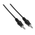CABLE AUDIO AISENS ESTEREO JACK 3.5 M-JACK 3.5 M NEGRO 1.5M