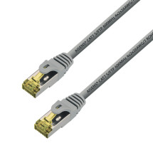 foto de CABLE RED AISENS LATIGUILLO RJ45 LSZH CAT.7 SFTP PIMF 0.5M GRIS
