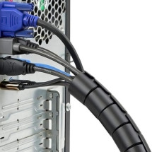 foto de ORGANIZADOR CABLE AISENS EN ESPIRAL 25MM NEGRO 1.0M