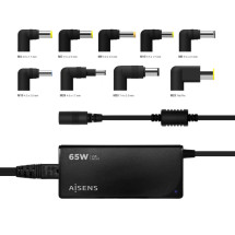 foto de CARGADOR PORTATIL AISENS 65W AUTOMATICO 9 CONECTORES USB-A QC3.0 NEGRO