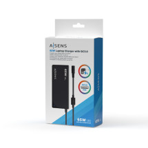 foto de CARGADOR PORTATIL AISENS 65W AUTOMATICO 9 CONECTORES USB-A QC3.0 NEGRO