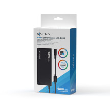 foto de CARGADOR AISENS 90W AUTOMATICO UNI. PORTATIL 12 CONECTORES USB-A QC3.0 NEGRO