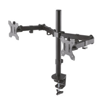 foto de SOPORTE AISENS MESA GIRA. INCLI. 2 MONITOR 8KG 3 PIVOTES 2 BRAZOS 13-32 NEGRO