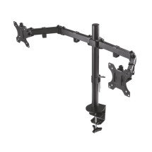 foto de SOPORTE AISENS MESA GIRA. INCLI. 2 MONITOR 8KG 3 PIVOTES 2 BRAZOS 13-32 NEGRO