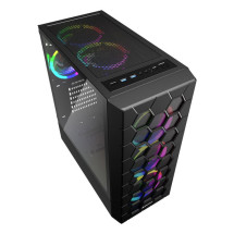 foto de CAJA ATX SHARKOON RGB HEX 2XUSB3.0 SIN FUENTE NEGRO