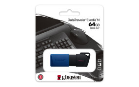 foto de MEMORIA USB 3.2 KINGSTON 64GB DATATRAVELER EXODIA M NEGRO