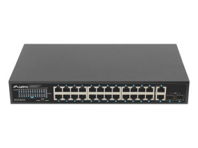 foto de SWITCH LANBERG 24 PTOS 1GB POE+/2X SFP 2X GBIT ETHERNET 250W RACK 19