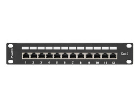 foto de PATCH PANEL LANBERG 12 PUERTOS 1U 10 CAT.6 BLINDADO NEGRO