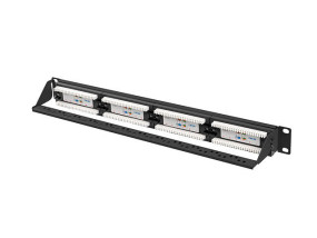 foto de PATCH PANEL LANBERG 24 PUERTOS 1U 19” CAT.6A UTP NEGRO