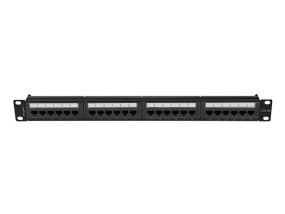 foto de PATCH PANEL LANBERG 24 PUERTOS 1U 19” CAT.6A UTP NEGRO