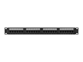 foto de PATCH PANEL LANBERG 24 PUERTOS 1U 19” CAT.6A UTP NEGRO