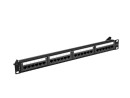 foto de PATCH PANEL LANBERG 24 PUERTOS 1U 19” CAT.6A UTP NEGRO