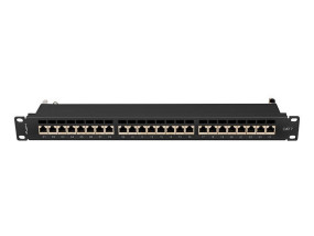 foto de PATCH PANEL LANBERG 24 PUERTOS 1U 19” CAT.7 FTP NEGRO