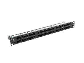 foto de PATCH PANEL LANBERG 48 PUERTOS 1U 19” CAT.6 NEGRO