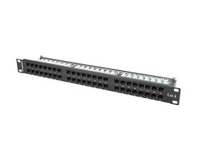 foto de PATCH PANEL LANBERG 48 PUERTOS 1U 19” CAT.6 NEGRO
