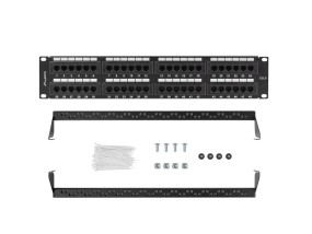 foto de PATCH PANEL LANBERG 48 PUERTOS 2U 19” CAT.6 NEGRO