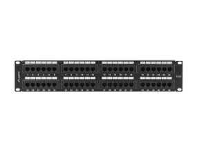 foto de PATCH PANEL LANBERG 48 PUERTOS 2U 19” CAT.6 NEGRO
