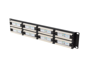 foto de PATCH PANEL LANBERG 48 PUERTOS 2U 19” CAT.6 NEGRO
