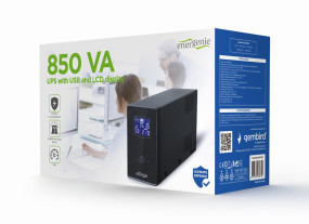 foto de SAI GEMBIRD CON USB Y DISPLAY LCD 850 VA NEGRO