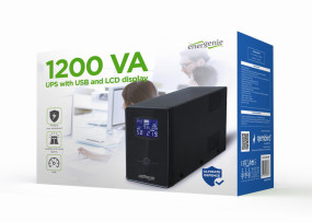 foto de SAI GEMBIRD CON USB Y DISPLAY LCD 1200 VA NEGRO