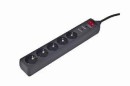 foto de PROTECTOR CONTRA SOBRETENSIONES GEMBIRD 5 ENCHUFES 4,5 M NEGRO