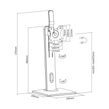 foto de SOPORTE MESA PRO AISENS CONTRAPESO MONITOR/TV 7KG 17-32 GIRA E INCLINA NEGRO