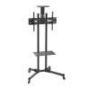 foto de SOPORTE SUELO RUEDAS AISENS BANDEJA DVD/CAMARA MONITOR/TV 50KG 37-70 NEGRO