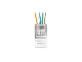 foto de CONECTOR LANBERG CAT.6 UTP 8P8C PASS THROUGH TYPE 100PCS