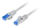 foto de CABLE RED LANBERG LATIGUILLO CAT.6A S/FTP LSZH CCA 0.5M GRIS FLUKE  PASSED
