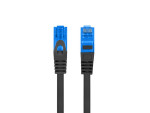 foto de CABLE RED LANBERG LATIGUILLO CAT.6A S/FTP LSZH CCA 1M NEGRO FLUKE  PASSED