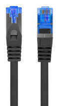 foto de CABLE RED LANBERG LATIGUILLO CAT.6A S/FTP LSZH CCA 1M NEGRO FLUKE  PASSED