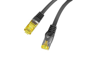 foto de CABLE RED LANBERG LATIGUILLO CAT.6A S/FTP LSZH CU 0.25M NEGRO FLUKE PASSED