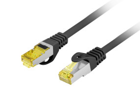 foto de CABLE RED LANBERG LATIGUILLO CAT.6A S/FTP LSZH CU 0.5M NEGRO FLUKE PASSED