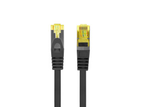 foto de CABLE RED LANBERG LATIGUILLO CAT.6A S/FTP LSZH CU 0.5M NEGRO FLUKE PASSED