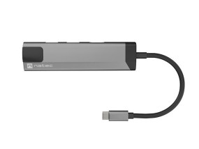 foto de ADAPTADOR 5 IN 1 USB-C  NATEC FOWLER GO 2X USB 3.0 HUB, HDMI 4K, USB-C PD