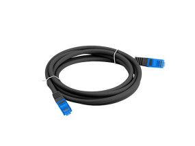 foto de CABLE RED LANBERG LATIGUILLO CAT.6A S/FTP LSZH CCA 0.5M NEGRO FLUKE PASSED